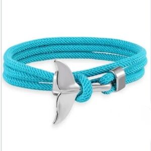 Ocean Club Wrap Bracelet with Silver Whale Tail